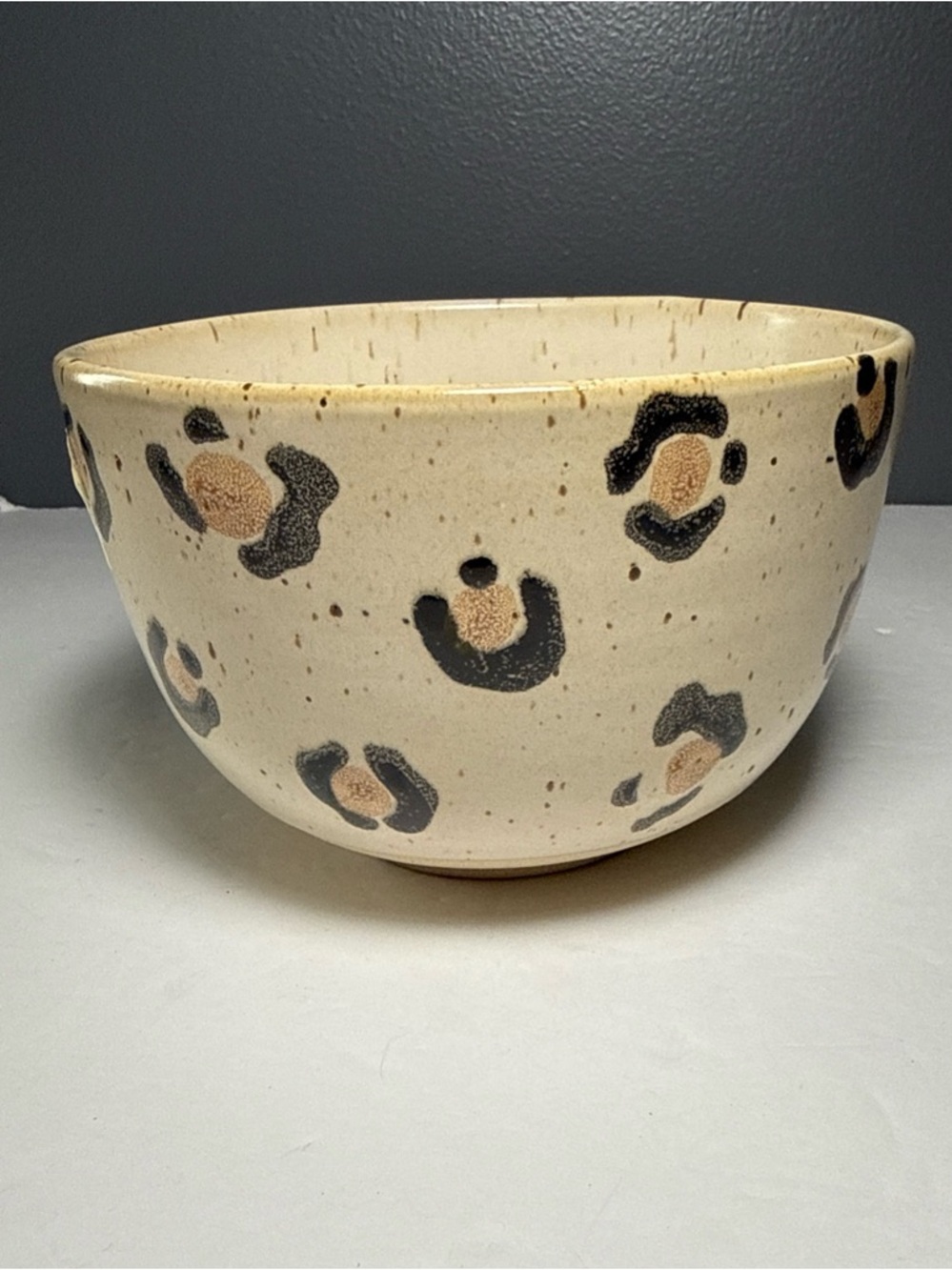 Urban Outfitters OU Home Favorite Cereal Bowl Leopard Boho Decor